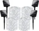 Solar Outdoor LED String Lights 288Ft Waterproof, 4-Pack Each 72FT 200 LED Solar