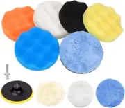 Tanstic 13Pcs 5 Inch Car Foam Drill Polishing Pad Kit, Buffing and Polishing ...