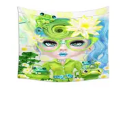 Frog Loving Felecia Munchkinz Gril Tapestry