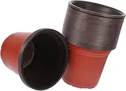 Abaodam 50pcs Multi Functional Plastic Flower Nursery Pots for Indoor Planting Lightweight and Durable Gardening Containers for Home and Balcony Decoration