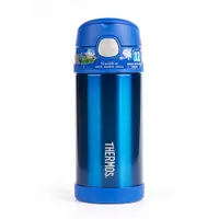 在飛比找松果購物優惠-【美國膳魔師THERMOS】藍色不鏽鋼吸管水壺355ML (