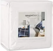 Amazon Basics Zipper-Enclosed Waterproof Mattress and Box Spring Cover Protector - Queen Size, 12 to 18-Inch Depth
