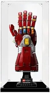 Acrylic Display Case for Lego 76223 Marvel Super Heroes Nano Gauntlet Figure Storage Box Dust Proof Glue Free