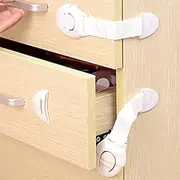 ZogeeZ Child Proof Cabinet Locks (10 Pack) Baby Proofing for Oven, Refrigerator, Cabinets, Drawers, Door, Toilet Lock, Extra Strong Kids Safety Adhesive - No Screws - 8"
