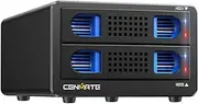 Aluminum Dual Bay Hard Drive RAID Enclosure with Cooling Fan for 2.5“/3.5" SATA HDD/SSD with USB A/C 3.0, Tool-Free HDD Enclosure, 4 RAID Mode(Support RAID 1/0/JBOD/NORMAL)