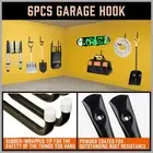 Reliable Steel Storage Hooks for Hanging Tools Bikes and Garden Equipment
