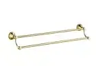 Clasico Double Towel Rail 800mm in Brushed Gold