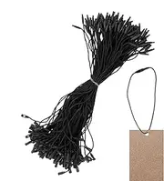 Clothes Tags - Clothing Tag String | Tag Strings for Labels | 100X Snap Lock Pin Loop Fastener Hook Ties - Hangable Tag String Fasteners, Tags Ties for Clothing Tags Merchandise Marking Tags