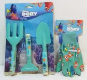 Disney Finding Dory Kids Garden Tool Set Dory Gloves Shovel Rake Spade NEW