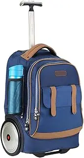 UNIKER Trolley School Bag with Wheels,Rolling Laptop Bag for 14 Inch Laptop,19 Inch Roller Bookbag for Teens,Wheeled Computer Bag,Briefcase on Wheels, Blue