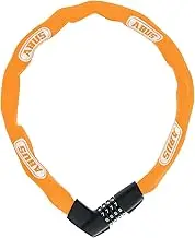 ABUS Chain Lock Tresor 1385 - Combination Lock Made of Hardened Steel - 7 mm Strong Square Chain - ABUS Security Level 7-110 cm - Orange