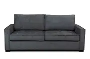 Zeplin Queen Upholstered Fabric Sofa Bed Lounge Couch With Memory Mattress Foam- Storm
