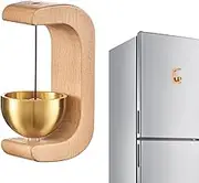 Magnetic Wood Doorbell - Wood Entrance Doorbell, Wooden C-Shaped Magnetic | Magnetic Wood Wind Chime, Retro Doorbell Shop Entrance, Bell Door Chime for Home Porch Garden Restaurant Decoration
