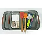 Lot 2 Cookie Sheets, Pizza Cutter, Silicone Turner & Spatula #squashgoals New