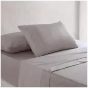 Onkaparinga Cotton Rich 1500 Thread Count Sheet Queen 4 Piece Set Grey