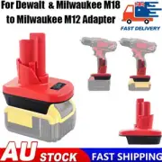 For Dewalt 20V & Milwaukee M18 18V Battery to Milwaukee M12 Battery Adapter