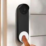 Silicone Case for Google Nest Hello Doorbell (Battery) 2021 Cover - Weatherproof Protective Nest Doorbell Silicone Skin Case (Black)