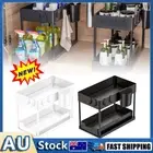 2 Tiers Kitchen Organiser Spice Rack Jar Shelves Storage Seasoning Stand Shelf