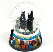 Chicago Flag and Skyline Snow Globe - 3 1/2 in.