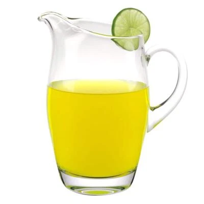 Badash Crystal Drink Pitcher 54oz Clear Glass Barrel Shaped Refrigerator Safe