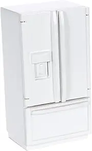 Kisangel 1pc Mini Refrigerator Ornaments 1 12 Dollhouse Fridge Mini House Refrigerator Mini Fridge Mini Desk Fridge Double Door Fridge Dollhouse Double Doors Small Fridge Splint White