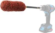 SPTA Drill Wheel Brush, 1 Pc Rim Drill Brush, Microfiber Rim Brush, Microfiber Wheel Brush with Drill Adapter, Extended Reach Rim Brush, Power Microfiber, Gentle Fiber Brush for Electric Drill