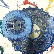 Wind Spinner Sun Catcher 3D Stainless Steel with Swivel Hooks Hanging Decorat...