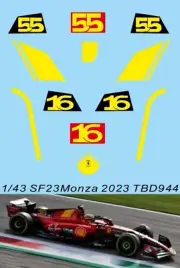 1/43 Conversion Waterslide Decals for Ferrari SF23 Monza 2023 TBD944