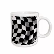 3dRose Race flag banner checker chequer finish racing motor sports waving Mug
