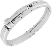 [My Daily Styles] Fashion Alloy Silver-Tone Classic Handcuff Mens Bracelet