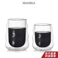 在飛比找蝦皮商城優惠-KEMORELA 透明雙層玻璃杯牛奶杯咖啡杯茶創意耐熱雙層啤