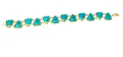 MICHAEL VINCENT MICHAUD ACQUA SWIRL TRIANGLE GLASS BRACELET 2015