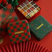 在飛比找蝦皮購物優惠-現貨【馬口鐵盒】簡約耶誕 正方形 曲奇餅乾糖盒子 雪花酥盒 