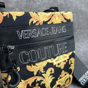 美國百分百【全新真品】Versace 凡賽斯 側背包 包包 小包 斜背包 男包男用配件 巴洛克印花 義大利精品 BB64