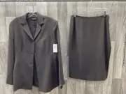 NWT - Tahari 2pc Blazer Skirt Suit Jacket Brown Women’s Size 10 Career Academia