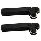 2X Steel Lathe Cutter Tool Holder Hob Knurling +Knurling Wheel 1.0mm HSS5369