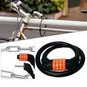4Digit Combination Lock Bicycle Security Bike Wire Chain Padlock Mountain Racing