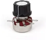 Aexit WTH118-1A (Potentiometer) 2W 4K7 Ohm Rotary Taper Carbon Film Potentiometer Pots w (46ry571qf47) Control Knob