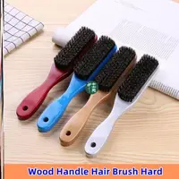 在飛比找蝦皮購物優惠-Wood Handle Hair Brush Hard Bo