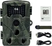 16MP 1080P Day Night P Video Taking Camera Multi-Function Huntings Animal Observation House ing Camera IP54 2.0 Inch Display 12 Languages with 34 Infrared Lights Camera Black with ry Card