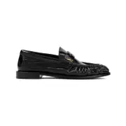 [Saint Laurent] Saint Laurent-Black Lamb Leather Le Loafers-Donna 41 IT