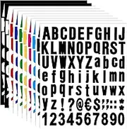 Waynoda 770 Pieces 10 Sheets Self-Adhesive Vinyl Letter and Number Stickers Kit, 1 Inch Alphabet Decals for Sign, Kitchen, Door, Business, Address