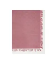 Jacquard-knit wool and silk stole One size purple
