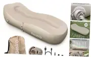 Auto Inflatable Couch, Air Mattress Sofa Bed with Khaki Inflatable Couch