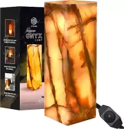 Elegant Onyx Marble Table Lamp with Adjustable Lighting - Unique Gift Idea
