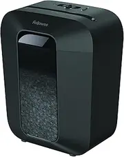 Fellowes Paper Shredder for Home Office Use - 8 Sheet Mini Cut Shredder for Home and Office Use - Deskside Shredder with 17 Litre Bin and Safety Lock - Powershred LX41 - Advanced Security P4 - Black