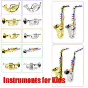 Saxophone Round horn Trumpet Portable Props Mini Toy Musical Instrument NEW