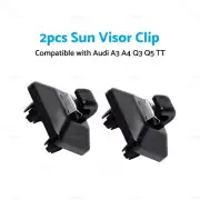 Left 2PCS Sun Visor Clip Holder Hook Bracket Suitable for Audi A3 A4 Q3 Q5 TT (for: Audi)