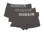 CALVIN KLEIN men's boxer shorts, 3 pack, visible elastic microfiber, branded ite