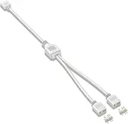 Suesacy 5V 3-Pin Extension Cable for Computer Motherboard 1 Point 2 Hub Cable Connection Extension ARGB Splitter, White